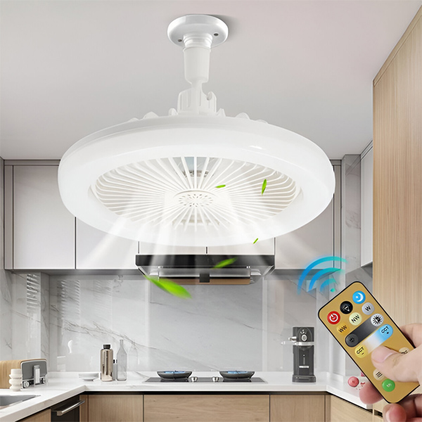 Fassungs-Deckenventilator mit LED-Licht und Fernbedienung | FANGLO