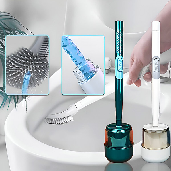 Toilettenbürste + Reinigungsdispenser - Silikon, 360° | FLUSHBRUSH