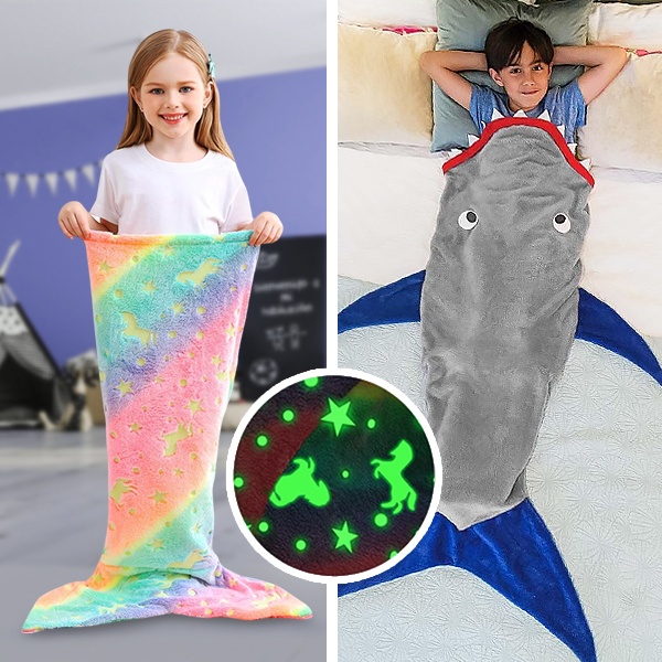Leuchtende schwanzdecke für kinder | MERMAIDREAM