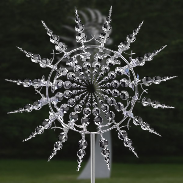 Kinetischer Garten-Windspinner - Metall, Doppelblatt | WINDARA