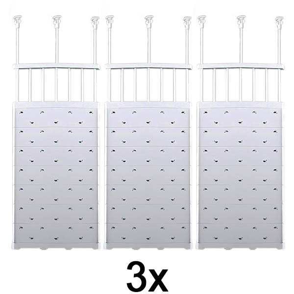 3x Ausziehbares Teleskop-Regal (48-80 cm, Ohne Bohren) | SHELFEXPEND