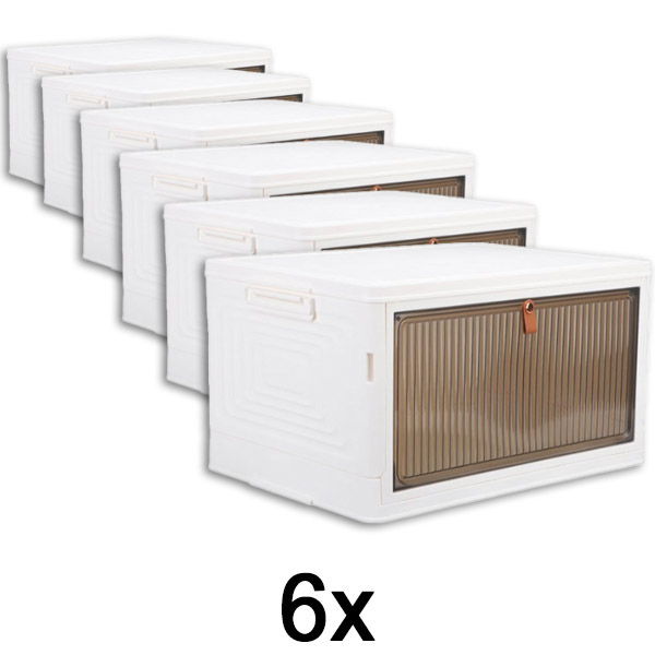 6x Aufbewahrungsbox mit Deckel – in 2 Minuten fertig, kein Werkzeug nötig | ORGABOX