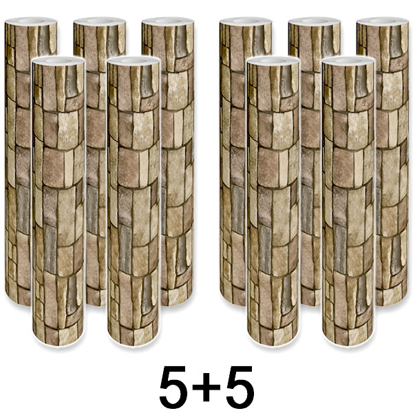 5x 1+1 GRATIS Selbstklebendes 3D-Backstein-Wandpaneel | WALLCORWRAP