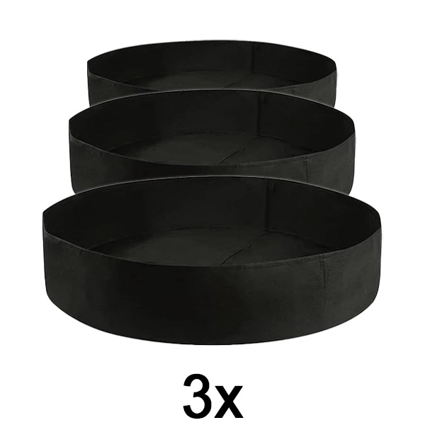 3x Hochbeet aus Stoff – 90 x 30 cm, atmungsaktiver Filz | PLANTIE
