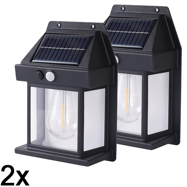2x Solare Außenleuchte – keine Verkabelung erforderlich | FLUXLAMP