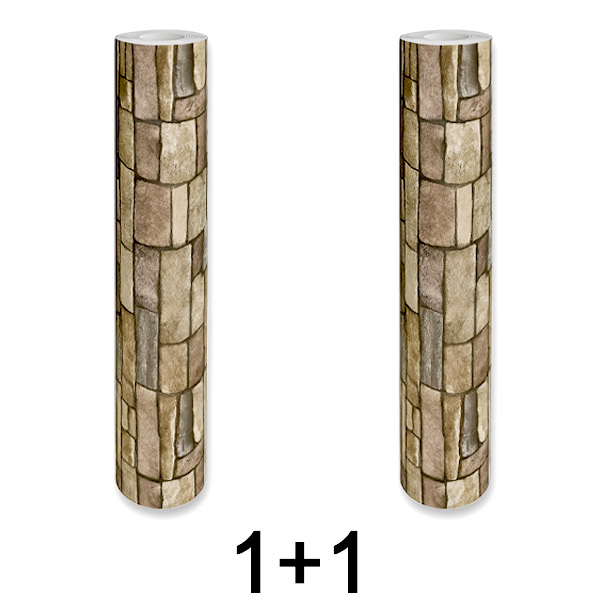 1x 1+1 GRATIS Selbstklebendes 3D-Backstein-Wandpaneel | WALLCORWRAP