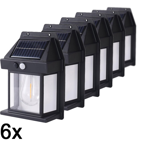 6x Solare Außenleuchte – keine Verkabelung erforderlich | FLUXLAMP