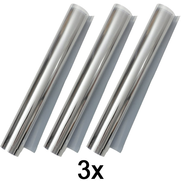 3x Spiegel-Sichtschutzfolie für Fenster – 45×200 cm, kein Werkzeug erforderlich | FOILBLISS