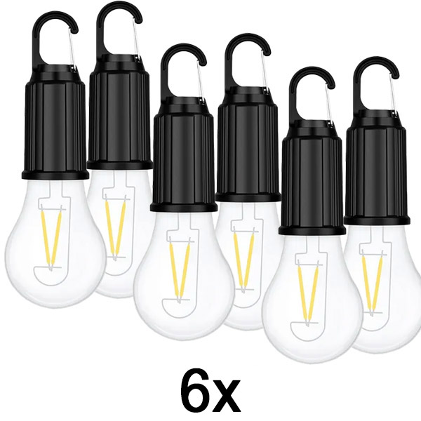 3x Kabellose wiederaufladbare Glühbirnen (2er-Set, bis zu 8 Std.) | LUMINKA