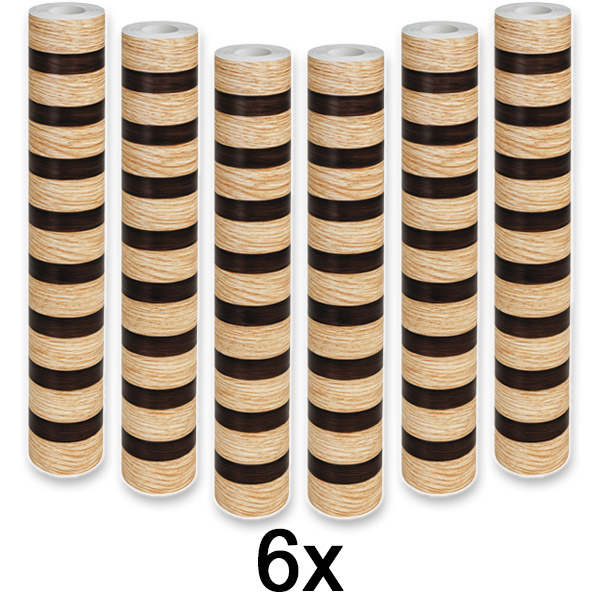 6x Selbstklebendes Wandpaneel in Holzoptik | LINEWALL