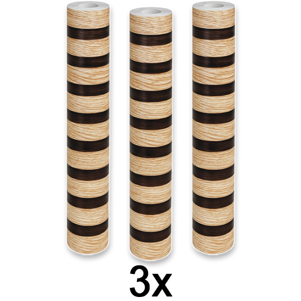 3x Selbstklebendes Wandpaneel in Holzoptik | LINEWALL