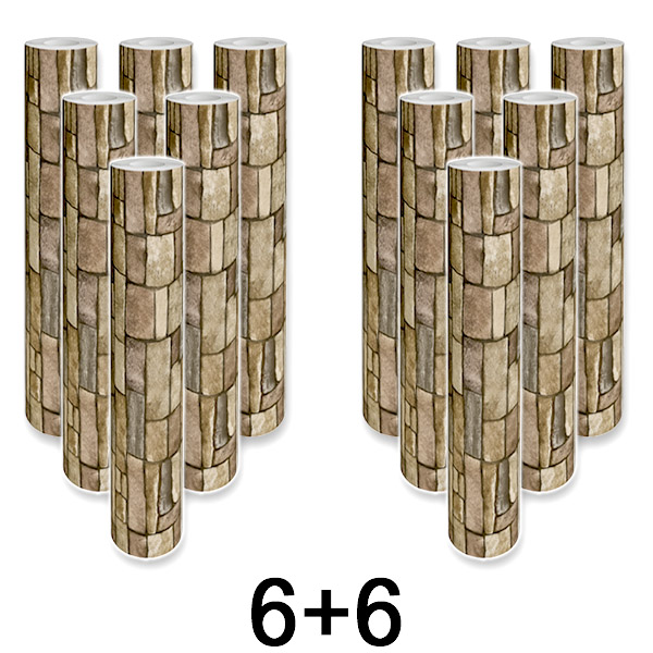 6x 1+1 GRATIS Selbstklebendes 3D-Backstein-Wandpaneel | WALLCORWRAP
