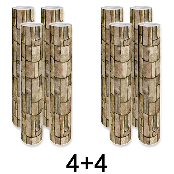 4x 1+1 GRATIS Selbstklebendes 3D-Backstein-Wandpaneel | WALLCORWRAP