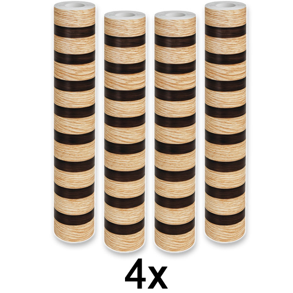 4x Selbstklebendes Wandpaneel in Holzoptik | LINEWALL