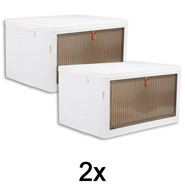 2x Aufbewahrungsbox mit Deckel – in 2 Minuten fertig, kein Werkzeug nötig | ORGABOX