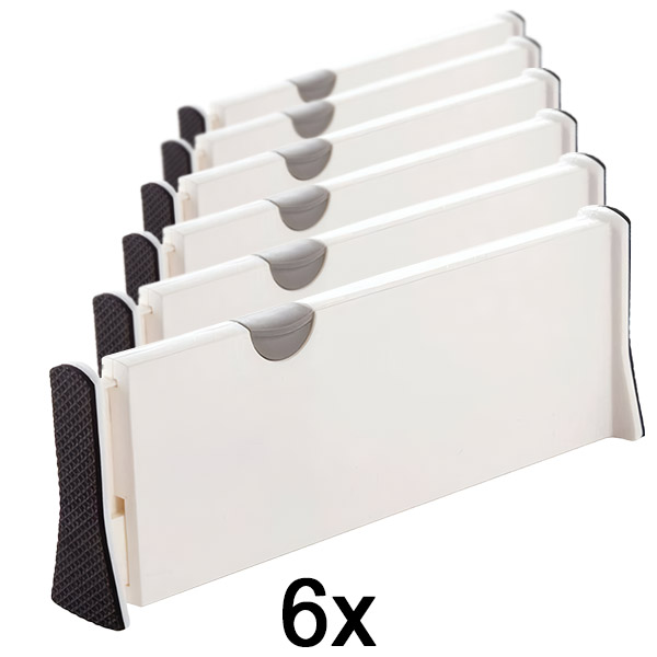 6x Verstellbarer Schubladen- & Regal-Trenner | DIVISERINO