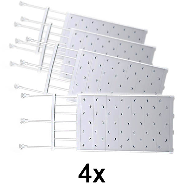 4x Ausziehbares Teleskop-Regal (48-80 cm, Ohne Bohren) | SHELFEXPEND