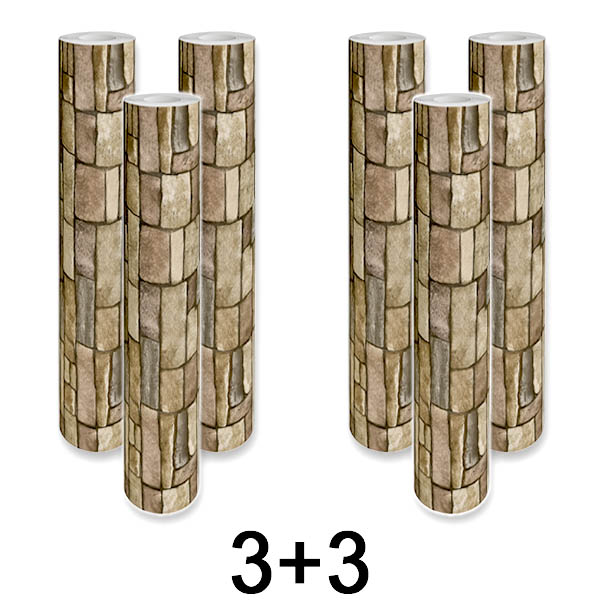 3x 1+1 GRATIS Selbstklebendes 3D-Backstein-Wandpaneel | WALLCORWRAP