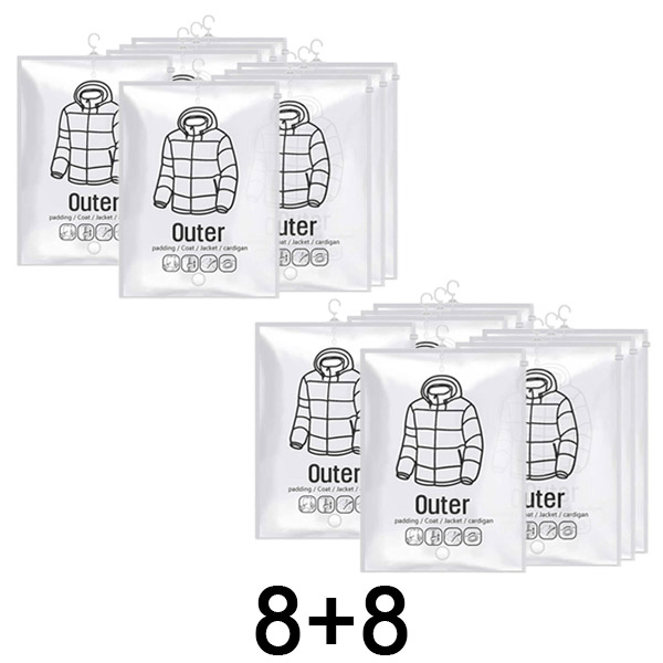 2x Hängende Vakuum-Aufbewahrungsbeutel – (4 Stk) | VACUHANG 4+4 GRATIS