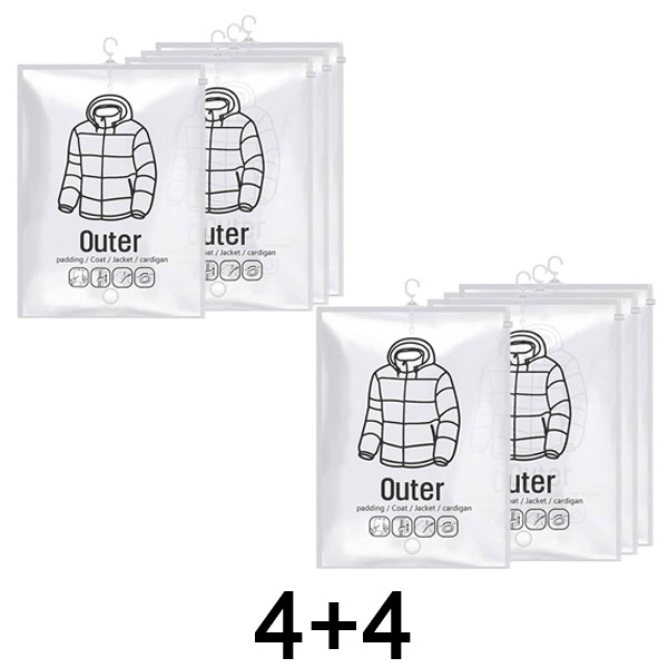 1x Hängende Vakuum-Aufbewahrungsbeutel – (4 Stk) | VACUHANG 4+4 GRATIS