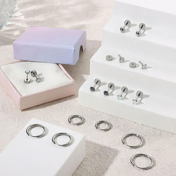 Ohrringe für empfindliche Haut - 8 Paare | LUXGENIC