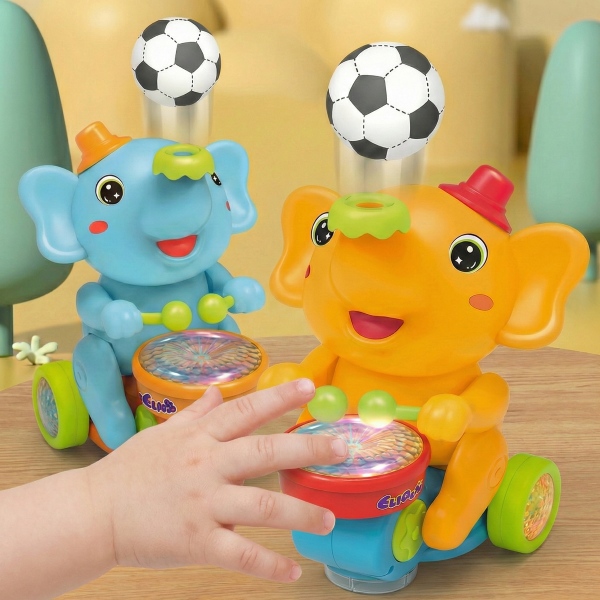 Musikalisches LED-Elefanten-Spielzeug - 3D-Lichter und echte Geräusche | TRUBALINKO