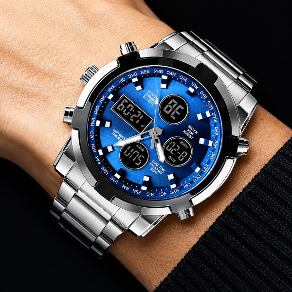 Doppelt angezeigte Stahluhr | WATCHROX